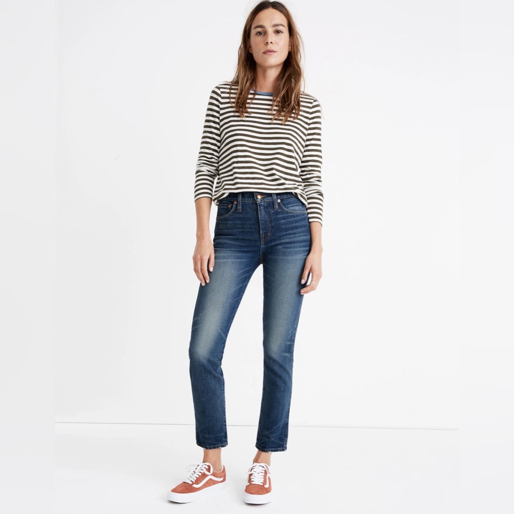 Madewell Rivet & Thread High-Rise Stovepipe Denim Jeans • Size 27